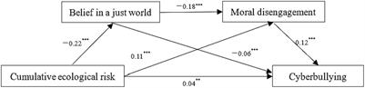 Cumulative ecological risk and cyberbullying among college students: a chain mediation model
